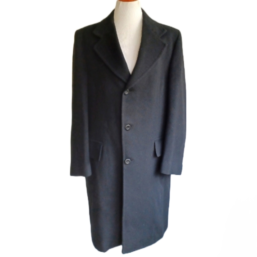 MEN'S VINTAGE CUSTOM TAILORED KARAMI CASHMERE COAT CHEST SIZE 42